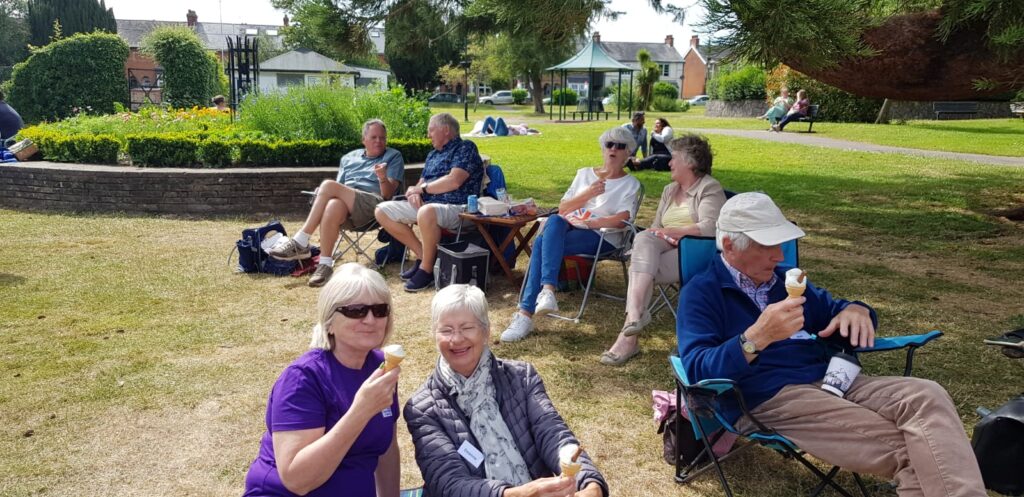 support group meeting in the park